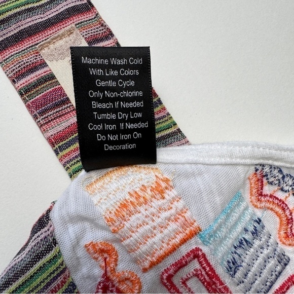 Altar'd States Hippy Bohemian Coastal Beachy Colorful Embroidered Halter, Sz. S - Picture 10 of 10